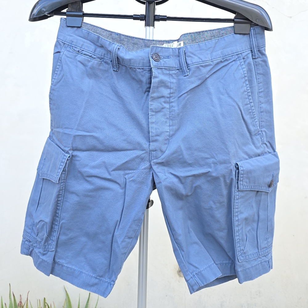 H&M Blue Cargo Shorts Lightweight Casual Fit